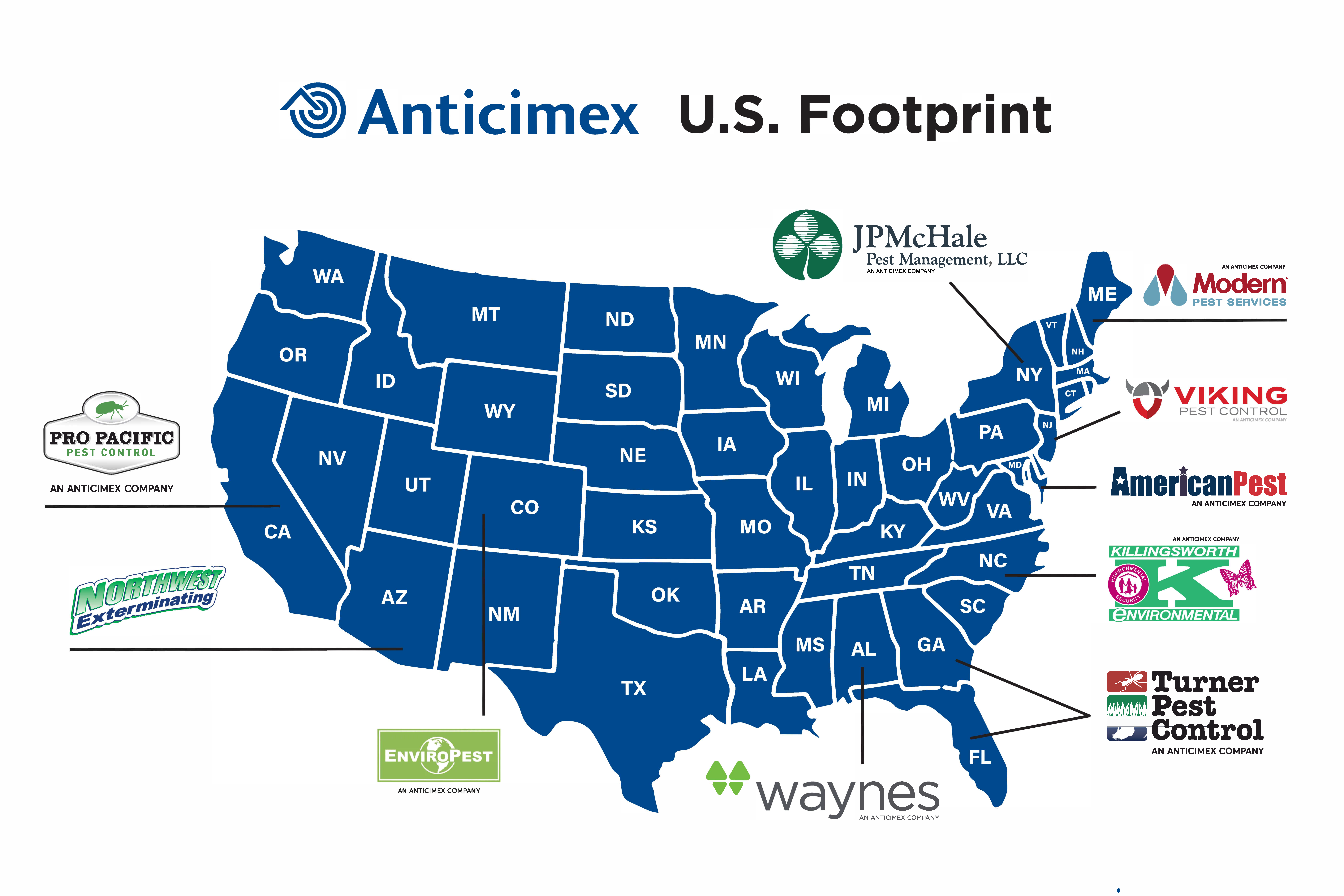 Anticimex US Map